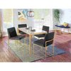 Lumisource High Back Fuji Dining Chair in Gold and Black Velvet, PK 2 DC-HBFUJI AUVBK2